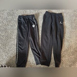 Nike Black Kids Joggers with White Trim